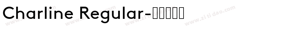 Charline Regular字体转换